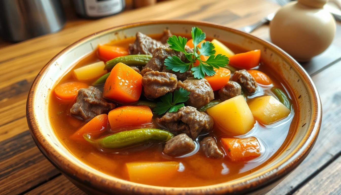 vegetable beef soup recipe