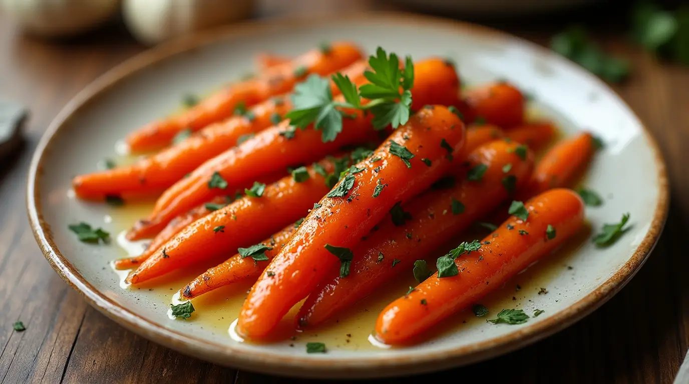 Honey Garlic Butter Roasted Carrots